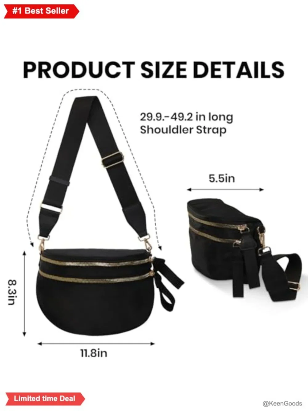 Nylon Checkered Crossbody Bum Bag Waist Pack Shoulder Handbag